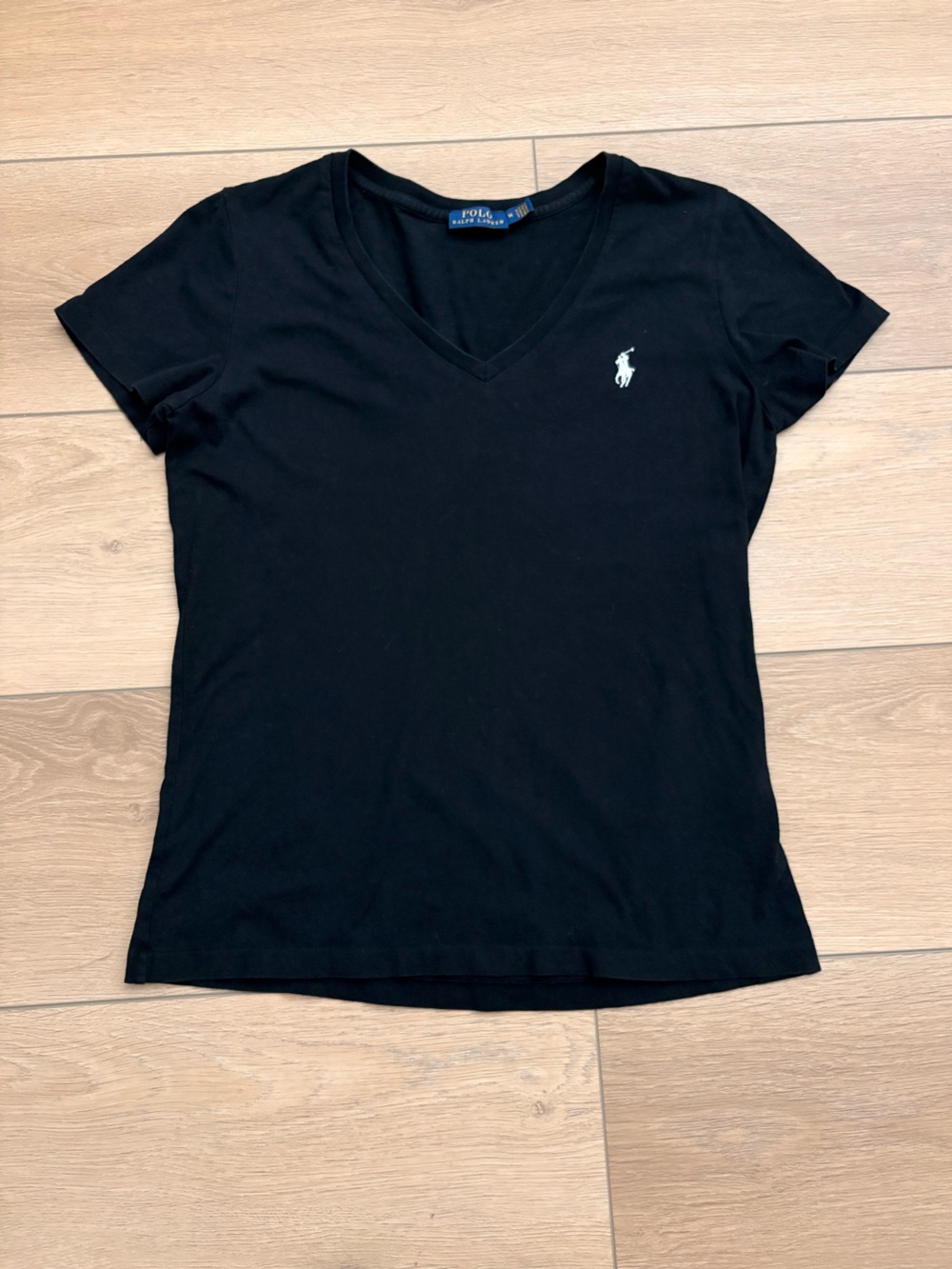 Ralph Lauren Polo V Neck Short Sleeve T Shirt Black M